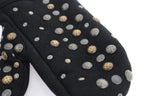 Dolce & Gabbana Gray Wool Shearling Studded Gloves - Zeiniez