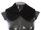 Dolce & Gabbana Black Mink Fur Shoulder Collar Scarf - Zeiniez