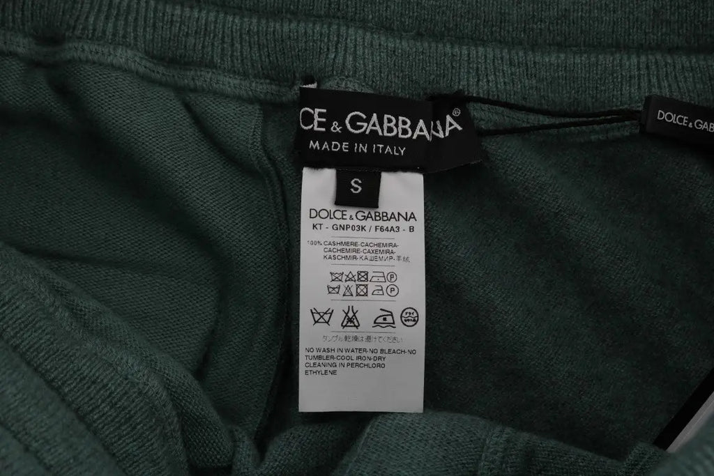 Dolce & Gabbana Green Cashmere Training Pants - Zeiniez