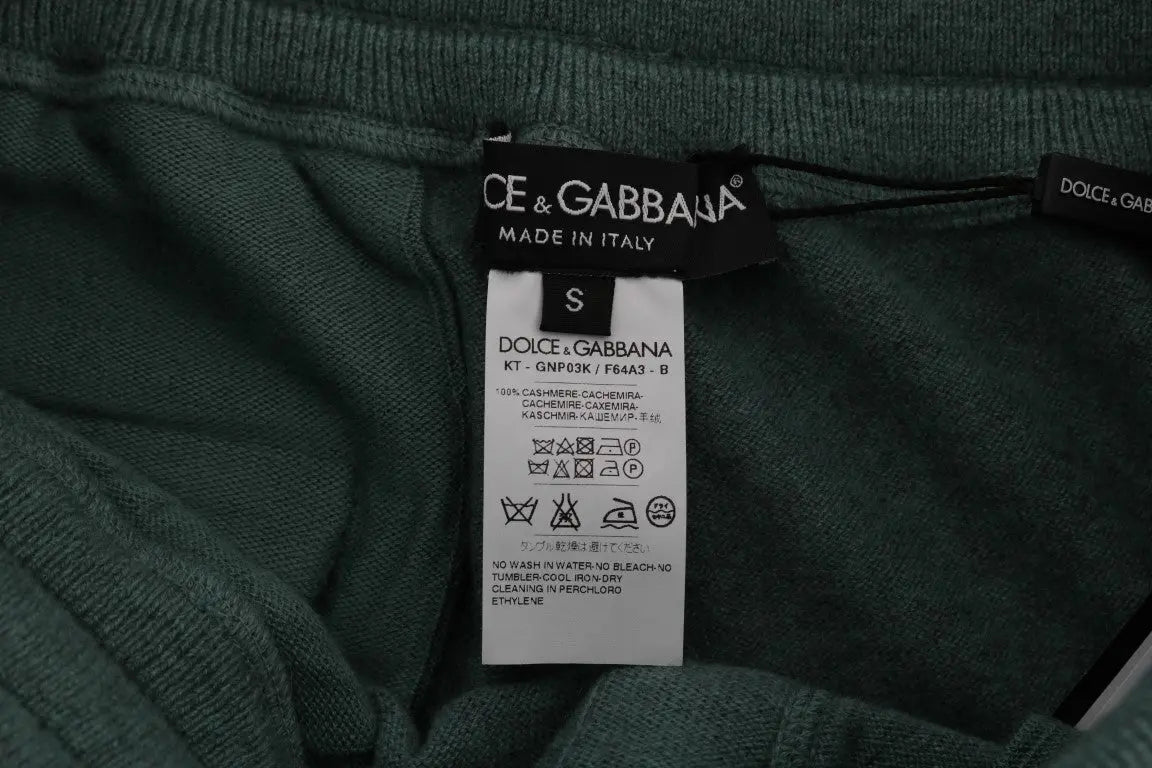 Dolce & Gabbana Green Cashmere Training Pants - Zeiniez