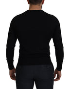 Dolce & Gabbana Black Wool Button Down Cardigan Sweater - Zeiniez