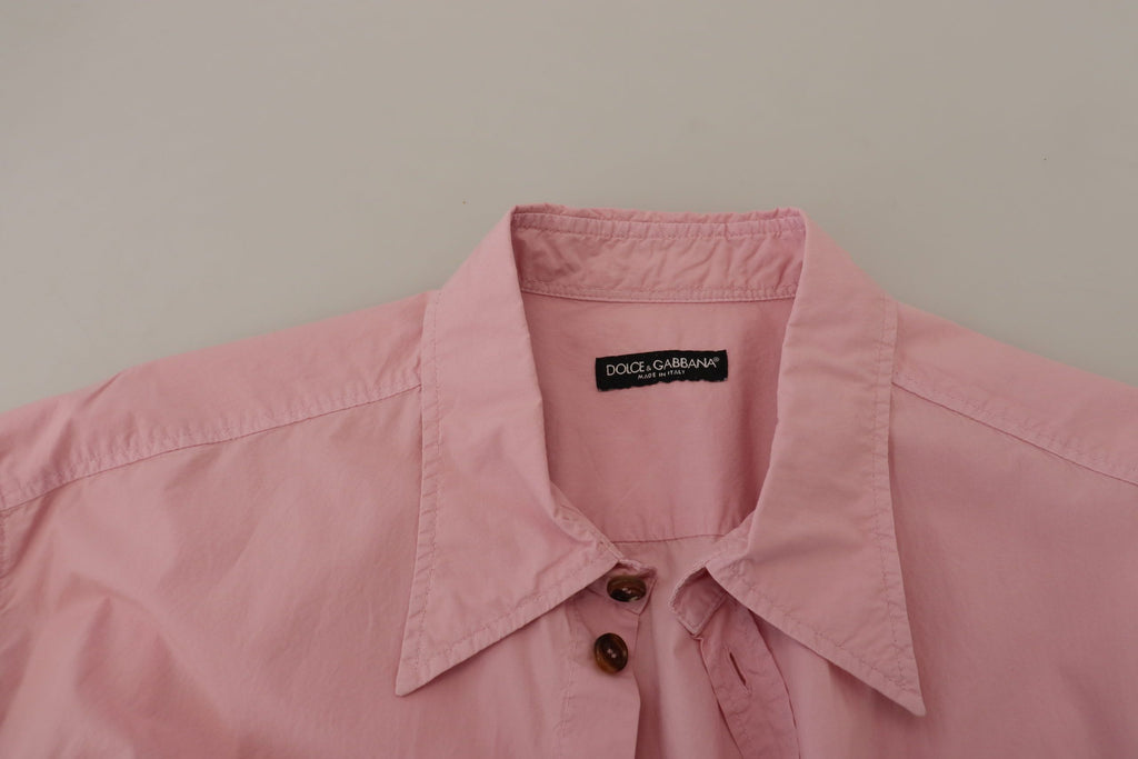 Dolce & Gabbana Pink Casual Button Down Long Sleeves Shirt - Zeiniez