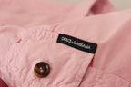 Dolce & Gabbana Pink Casual Button Down Long Sleeves Shirt - Zeiniez