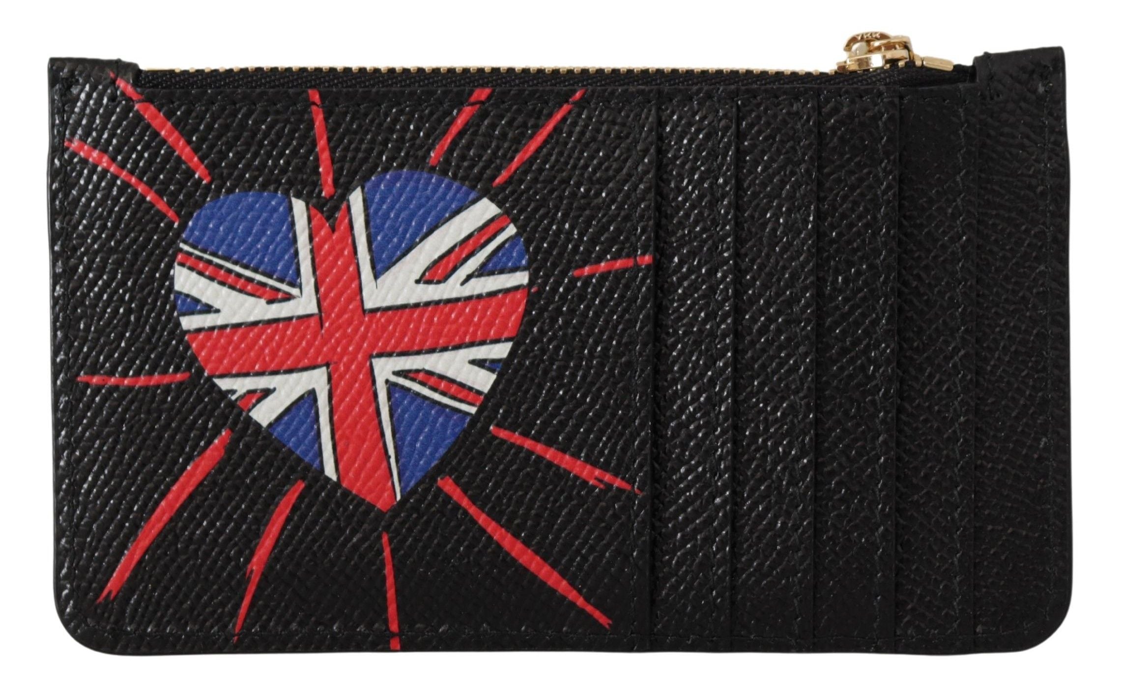 Dolce & Gabbana Black Leather #DGLovesLondon Women Cardholder Coin Case  Wallet - Zeiniez