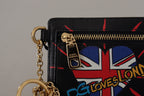 Dolce & Gabbana Black Leather #DGLovesLondon Keyring Cardholder Coin Case - Zeiniez