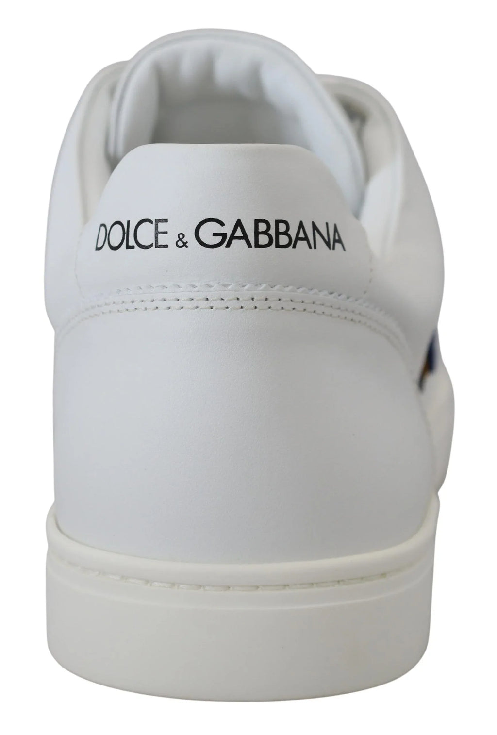 Dolce & Gabbana White Leather DG Logo Casual Sneakers Shoes - Zeiniez