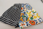 Dolce & Gabbana Multicolor Stripes Majolica Bermuda Shorts - Zeiniez
