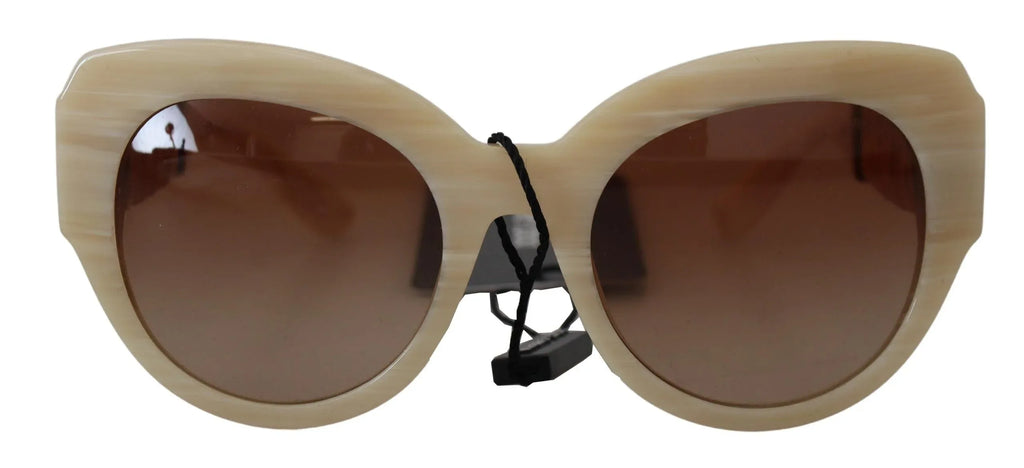 Dolce & Gabbana Beige Acetate Full Rim Brown Lense DG4294 Sunglasses - Zeiniez