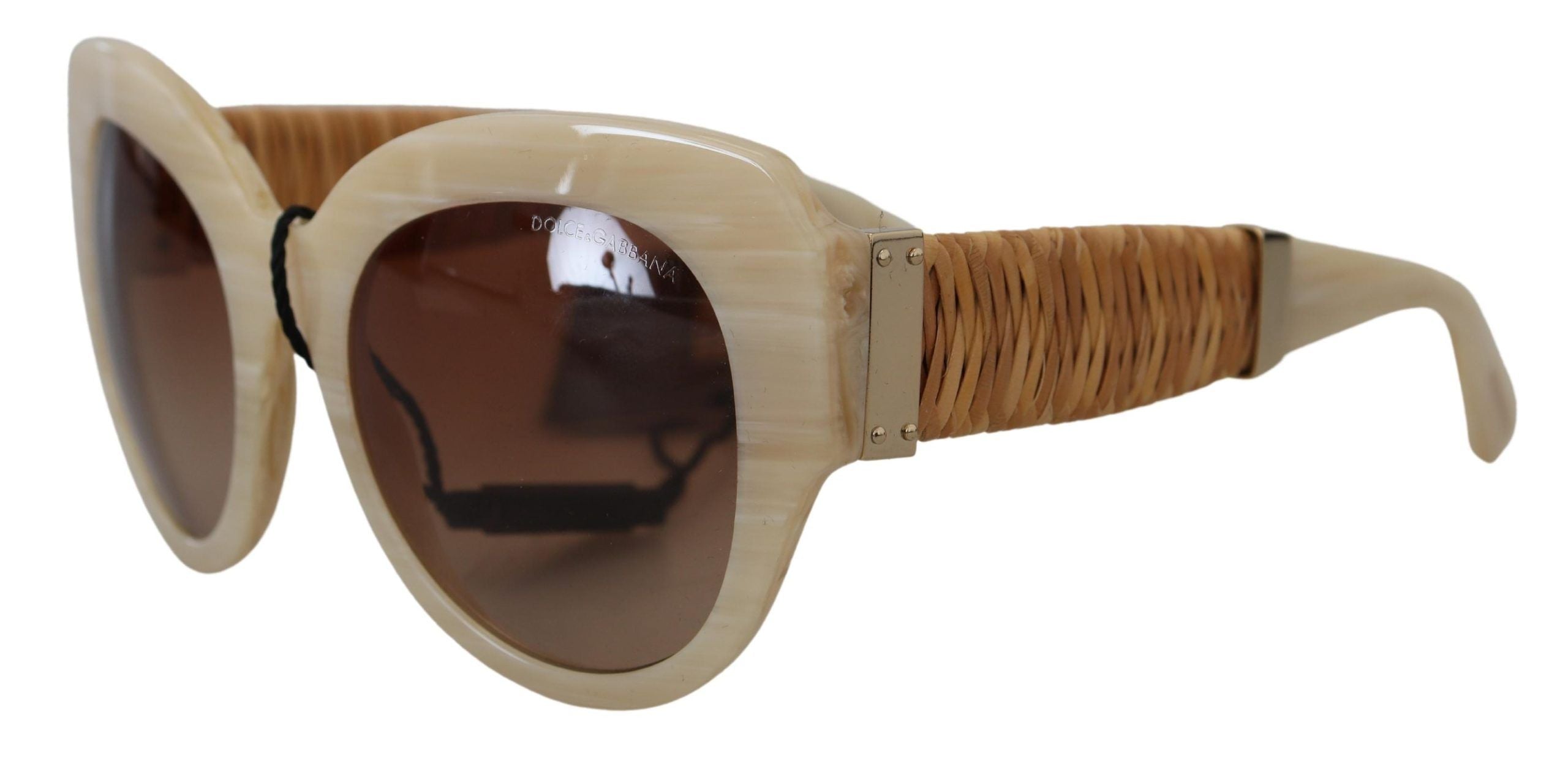 Dolce & Gabbana Beige Acetate Full Rim Brown Lense DG4294 Sunglasses - Zeiniez