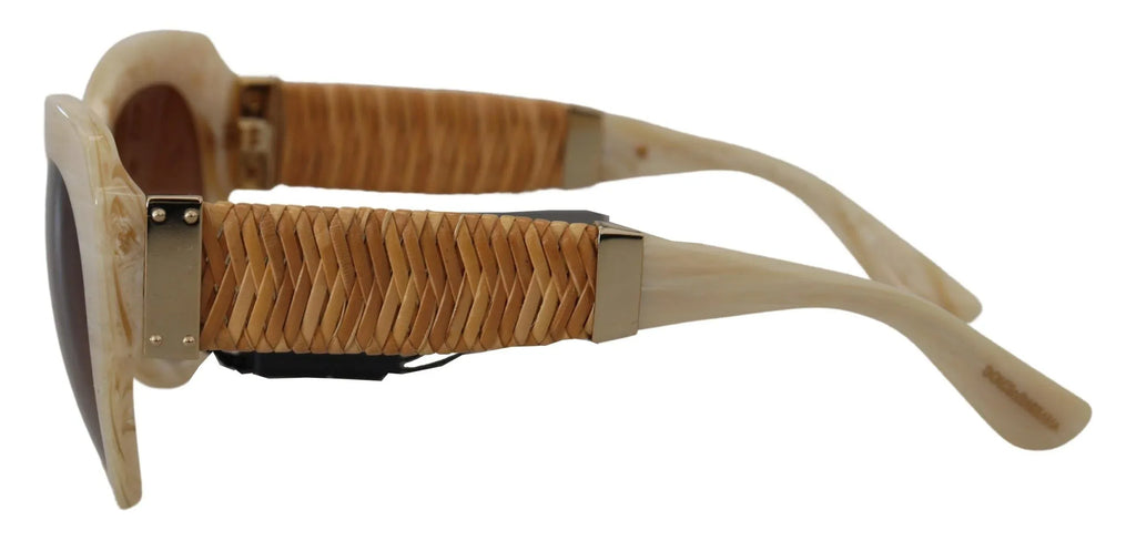 Dolce & Gabbana Beige Acetate Full Rim Brown Lense DG4294 Sunglasses - Zeiniez