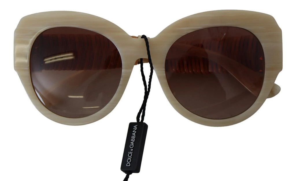 Dolce & Gabbana Beige Acetate Full Rim Brown Lense DG4294 Sunglasses - Zeiniez