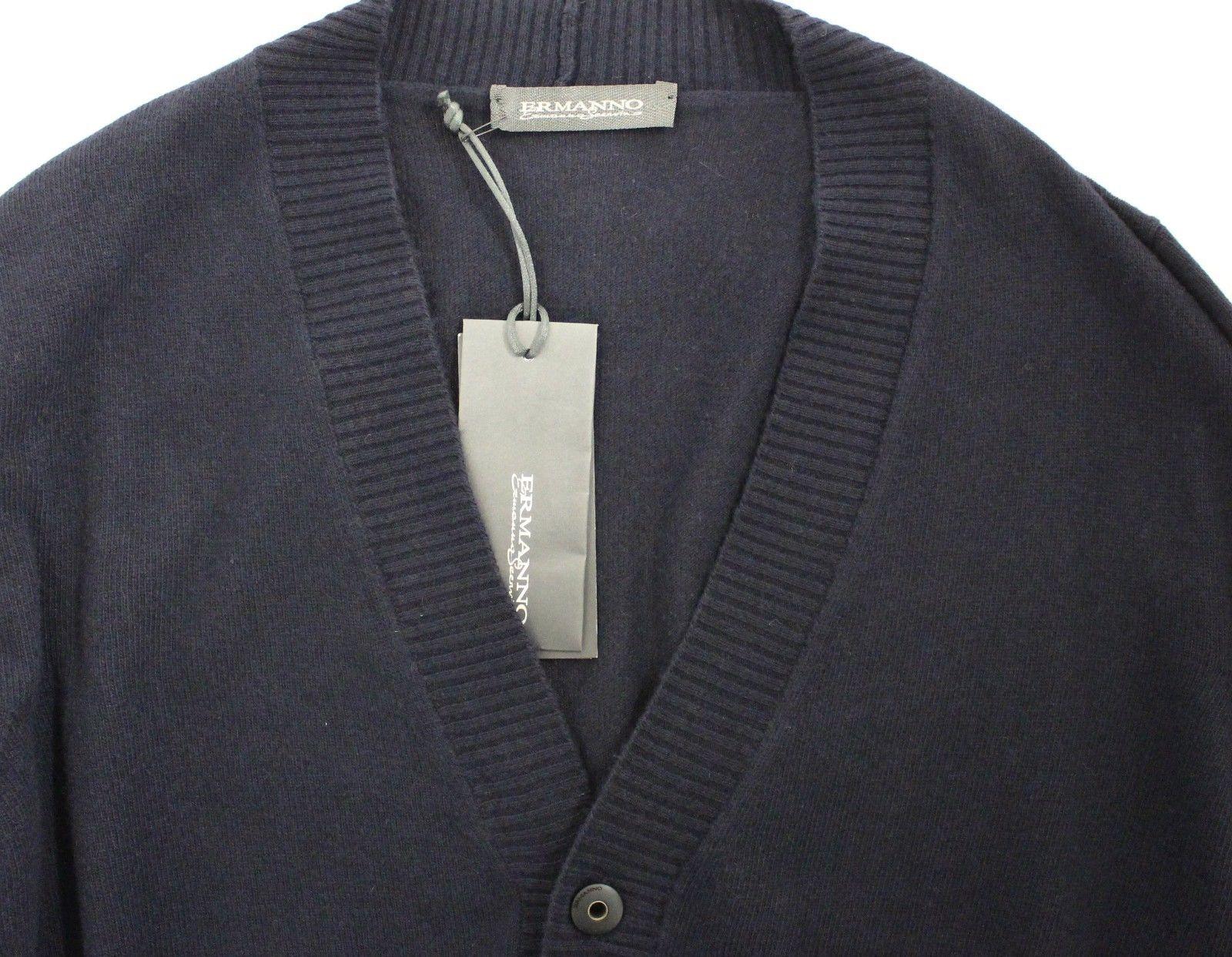 Ermanno Scervino Blue Wool Cashmere Cardigan Pullover Sweater - Zeiniez