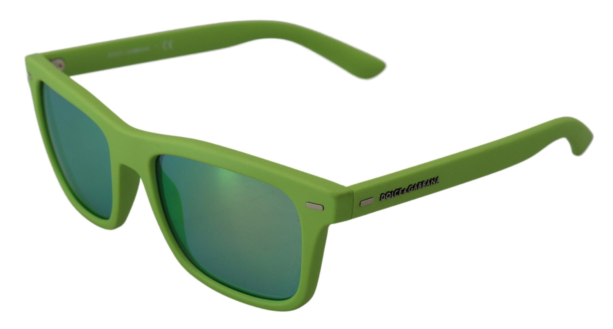 Dolce & Gabbana Green Rubber Full Rim Frame Shades DG6095 Acid Sunglasses - Zeiniez