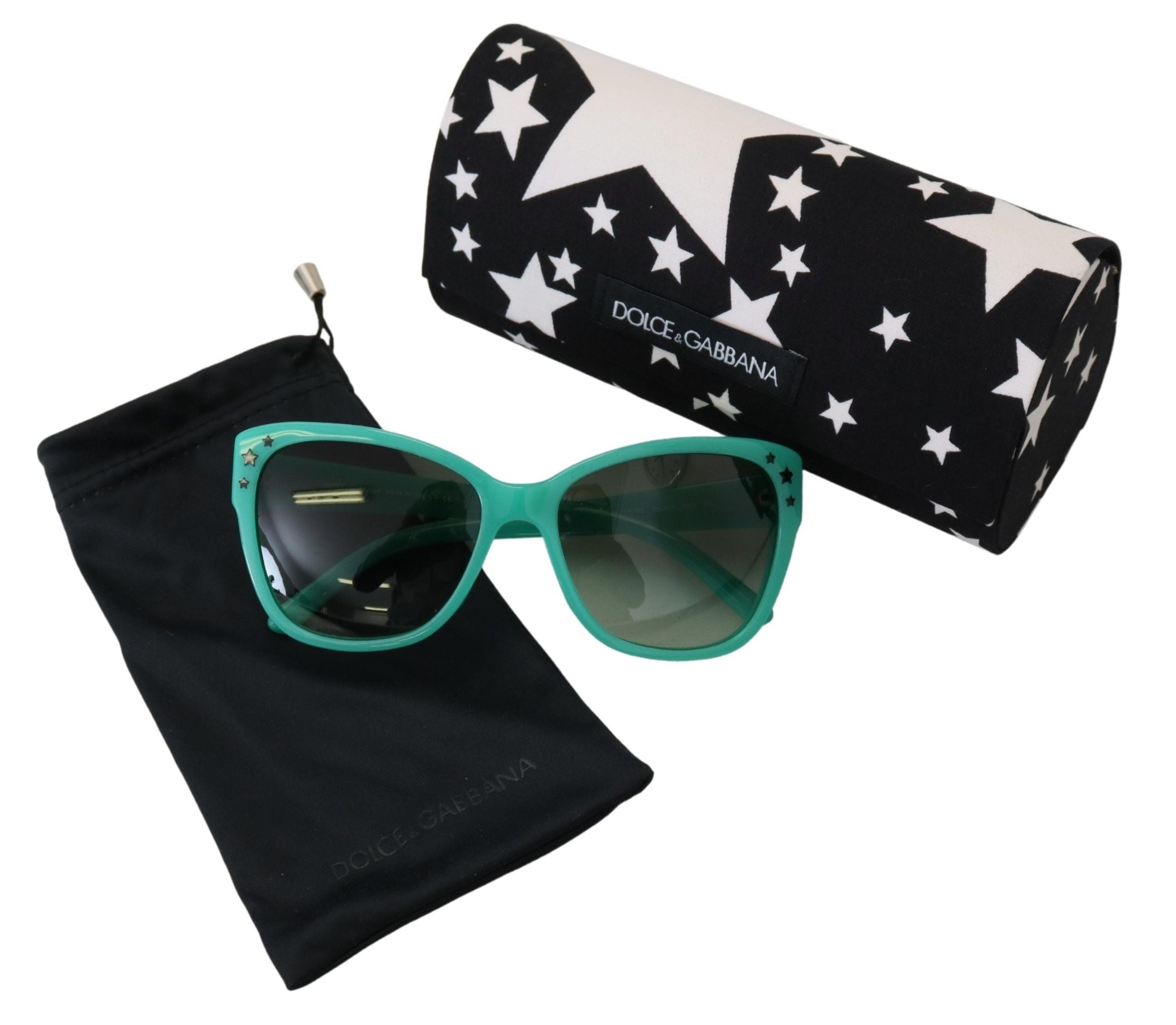 Dolce & Gabbana Green Stars Acetate Square Shades DG4124  Sunglasses - Zeiniez