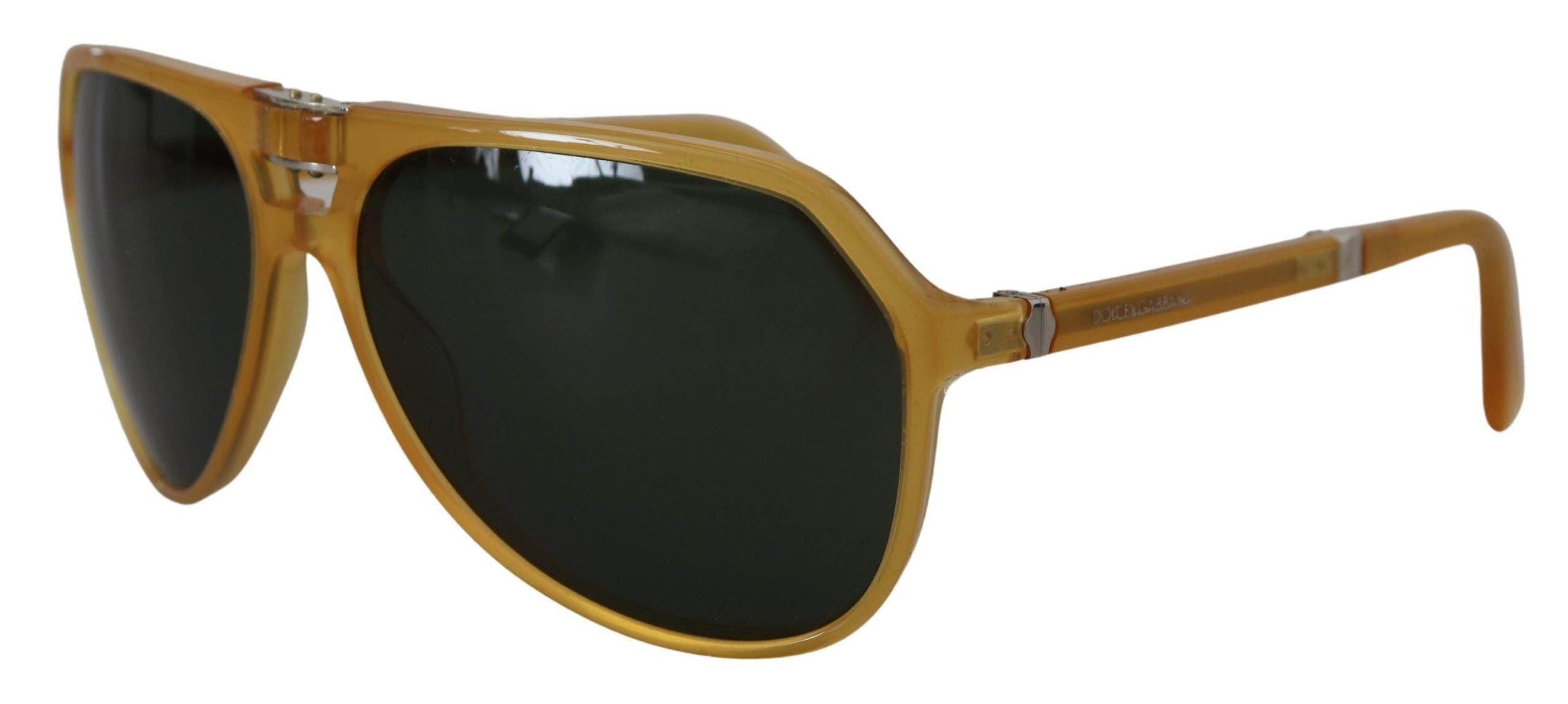 Dolce & Gabbana Yellow Acetate Black Lens Aviator DG4196 Sunglasses - Zeiniez
