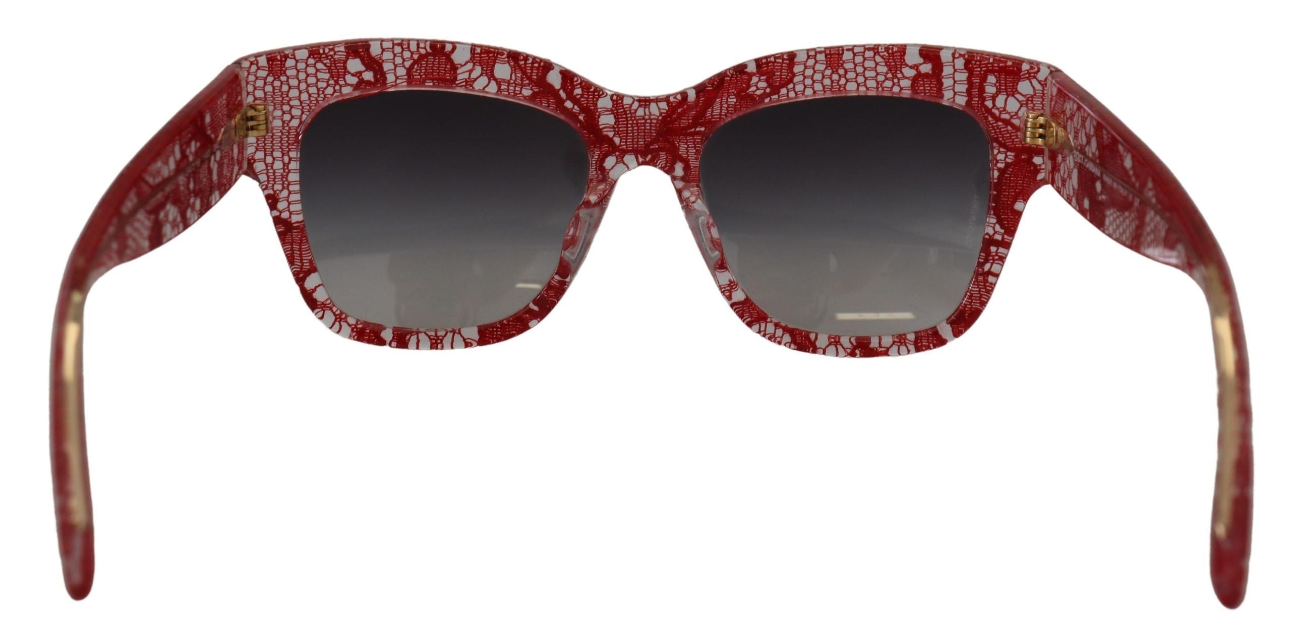 Dolce & Gabbana Red Lace Acetate Rectangle Shades  DG4231F  Sunglasses - Zeiniez