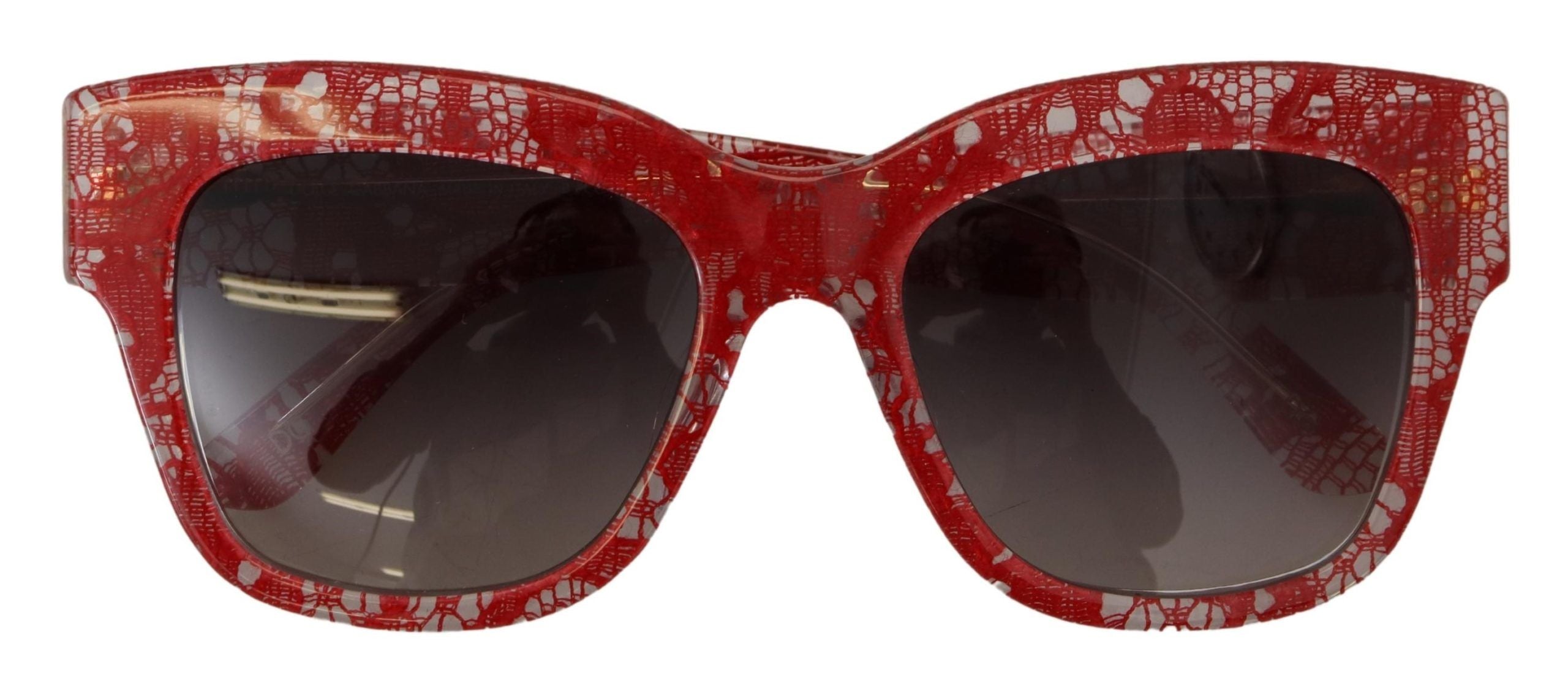 Dolce & Gabbana Red Lace Acetate Rectangle Shades  DG4231F  Sunglasses - Zeiniez