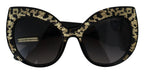 Dolce & Gabbana Black Gold Sequin Butterfly Polarized DG4326 Sunglasses - Zeiniez