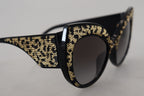 Dolce & Gabbana Black Gold Sequin Butterfly Polarized DG4326 Sunglasses - Zeiniez