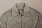 Ermanno Scervino White Gray Striped Regular Fit Casual Shirt - Zeiniez