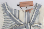 Ermanno Scervino Beachwear Striped Top Blouse Shirt Bow Tank - Zeiniez