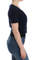 Ermanno Scervino Knit Blue Wool Sweater Cardigan - Zeiniez