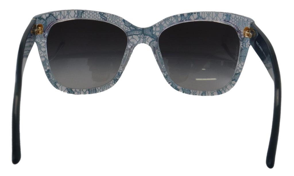 Dolce & Gabbana Blue Lace Acetate Rectangle Shades DG4226 Sunglasses - Zeiniez