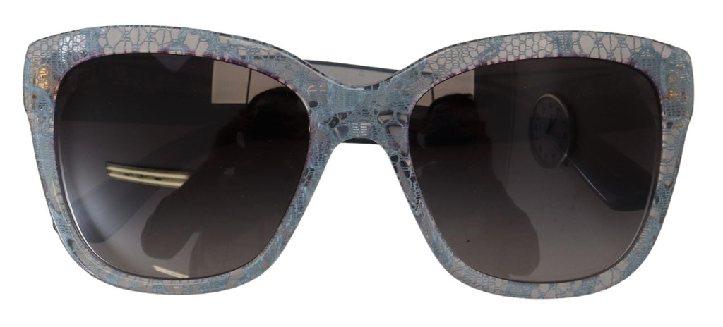 Dolce & Gabbana Blue Lace Acetate Rectangle Shades DG4226 Sunglasses - Zeiniez