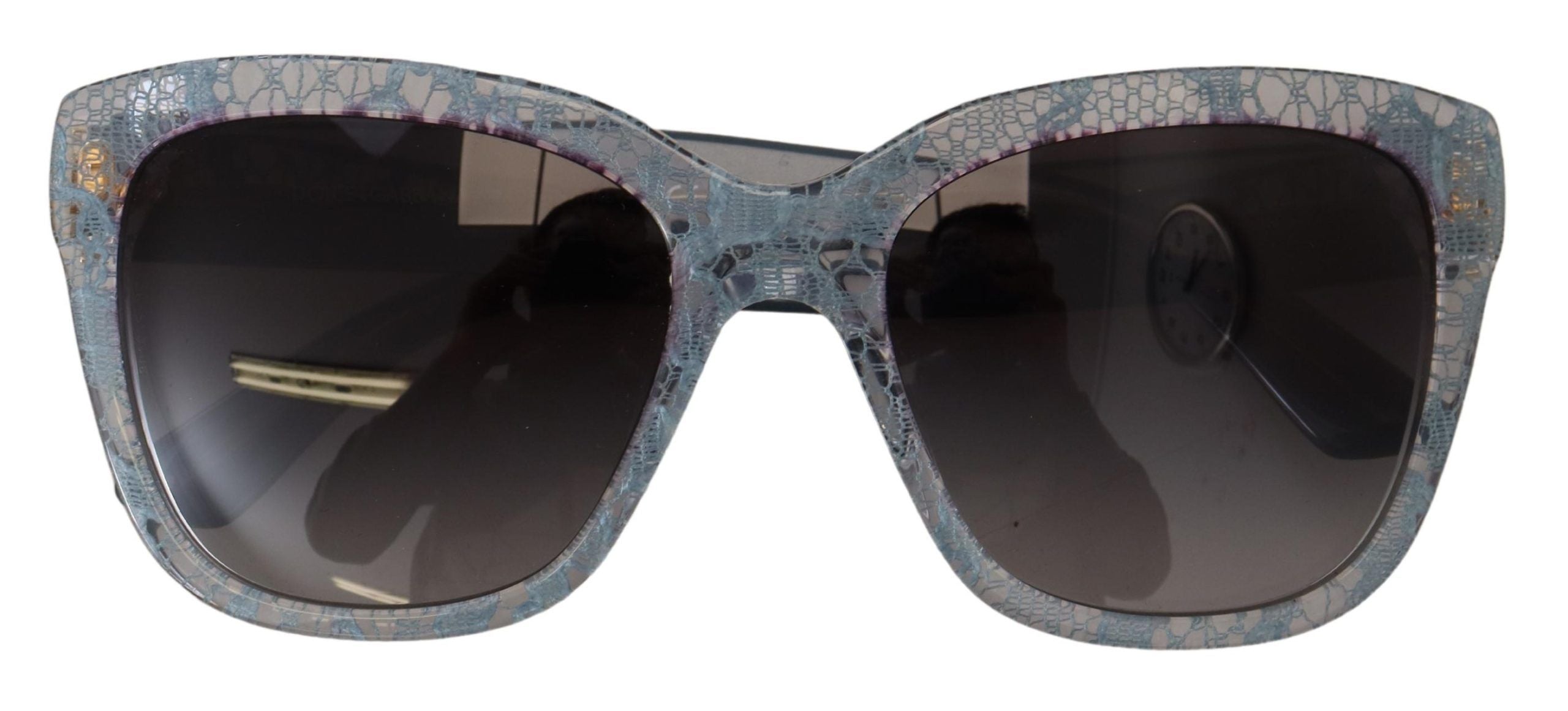 Dolce & Gabbana Blue Lace Acetate Rectangle Shades DG4226 Sunglasses - Zeiniez