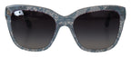 Dolce & Gabbana Blue Lace Acetate Rectangle Shades DG4226 Sunglasses - Zeiniez
