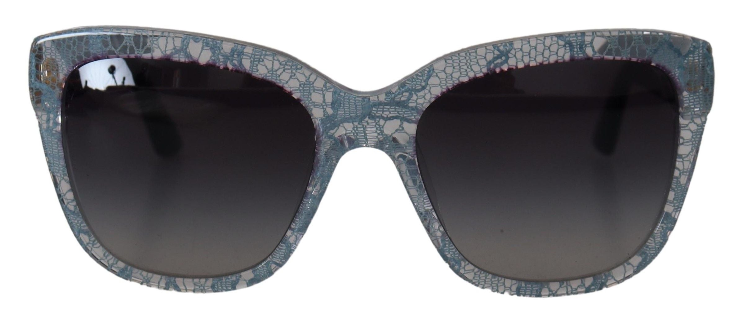 Dolce & Gabbana Blue Lace Acetate Rectangle Shades DG4226 Sunglasses - Zeiniez