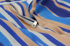 Dolce & Gabbana Blue Striped Silk Cotton Slim Trousers Pants - Zeiniez