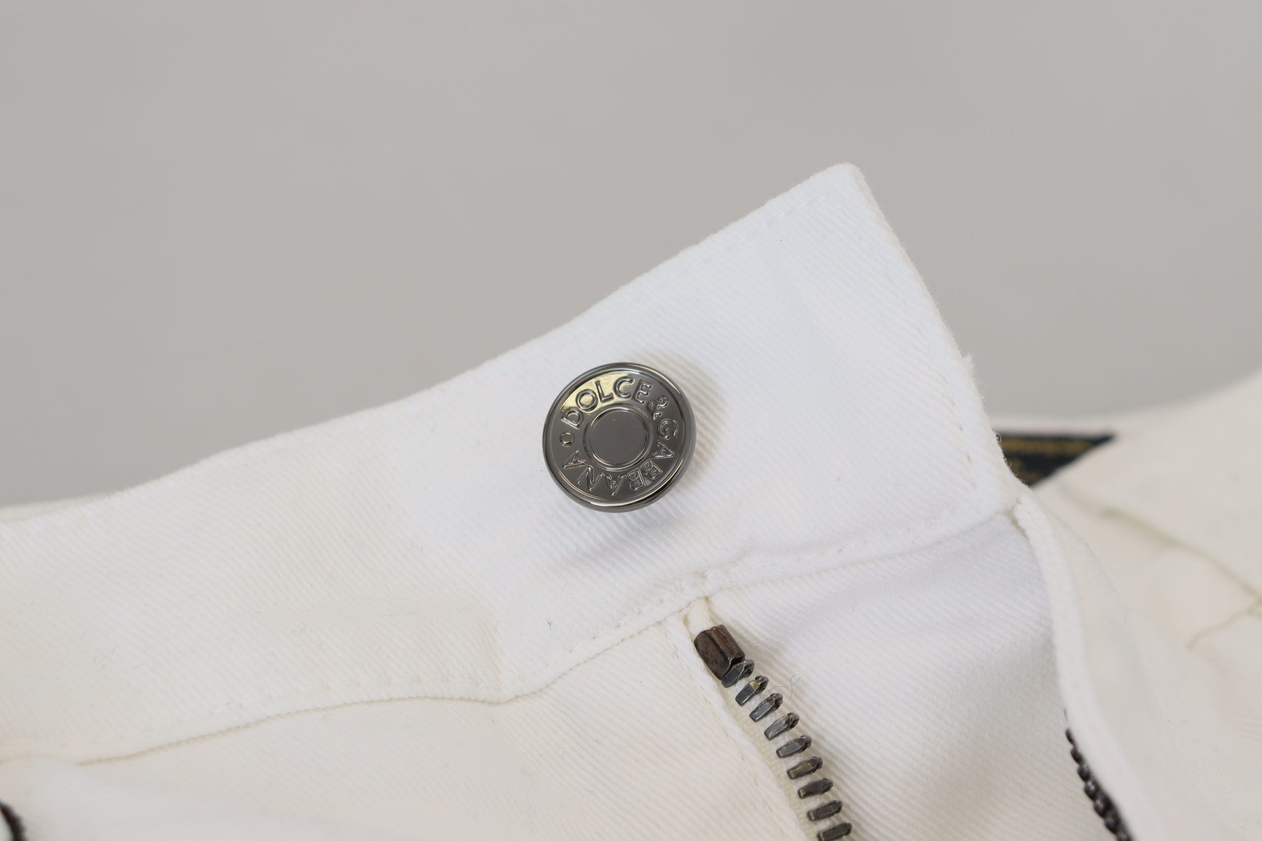 Dolce & Gabbana White Slim Skinny Stretch Cotton Denim Jeans - Zeiniez