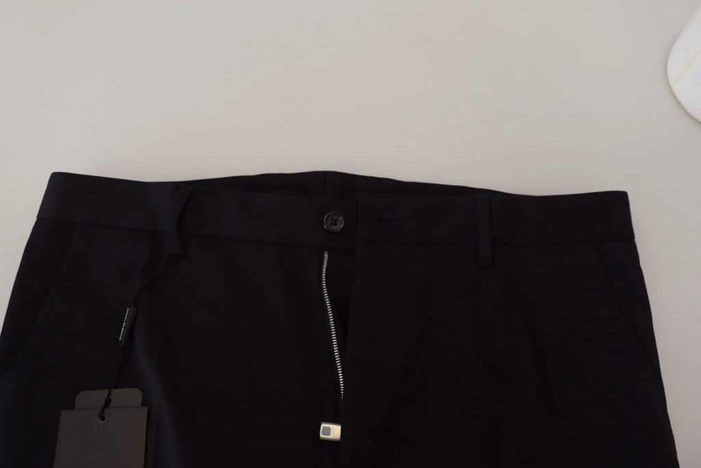 Dolce & Gabbana Blue Stretch Cotton Slim Trousers Chinos Pants - Zeiniez