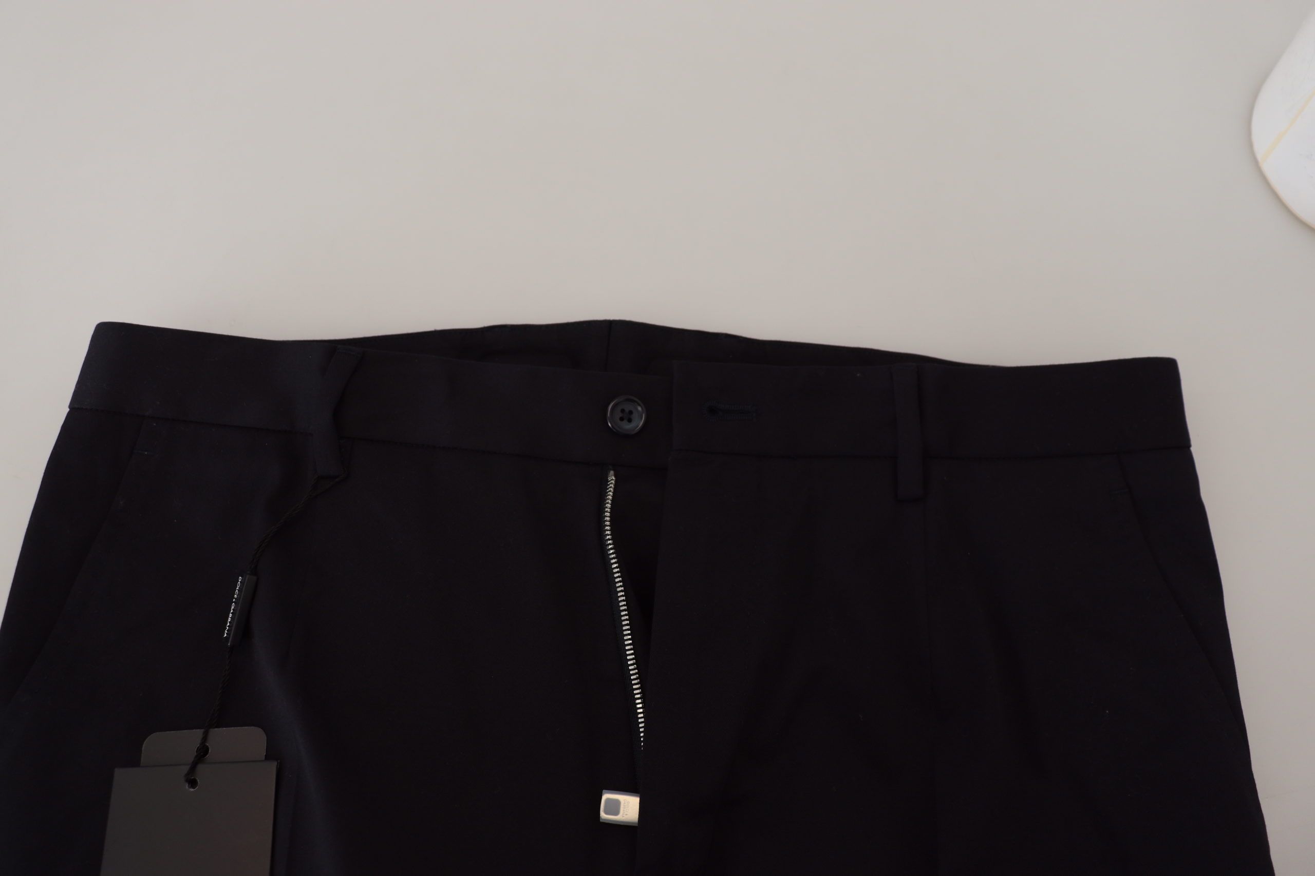 Dolce & Gabbana Blue Stretch Cotton Slim Trousers Chinos Pants - Zeiniez