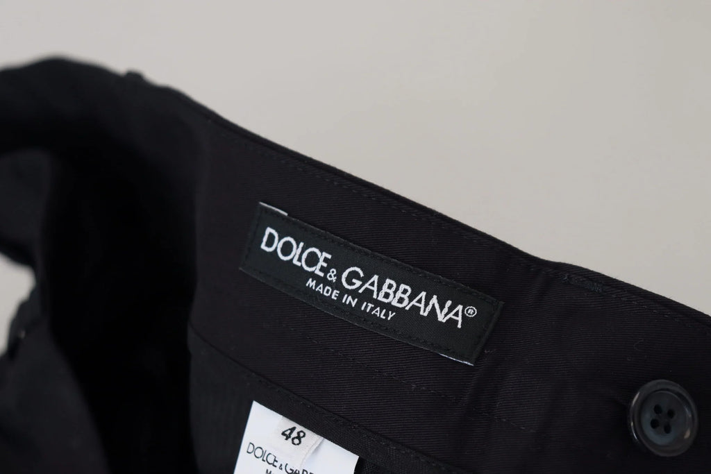 Dolce & Gabbana Blue Stretch Cotton Slim Trousers Chinos Pants - Zeiniez