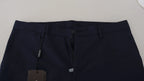 Dolce & Gabbana Blue Linen Cotton Slim Trousers Chinos Pants - Zeiniez