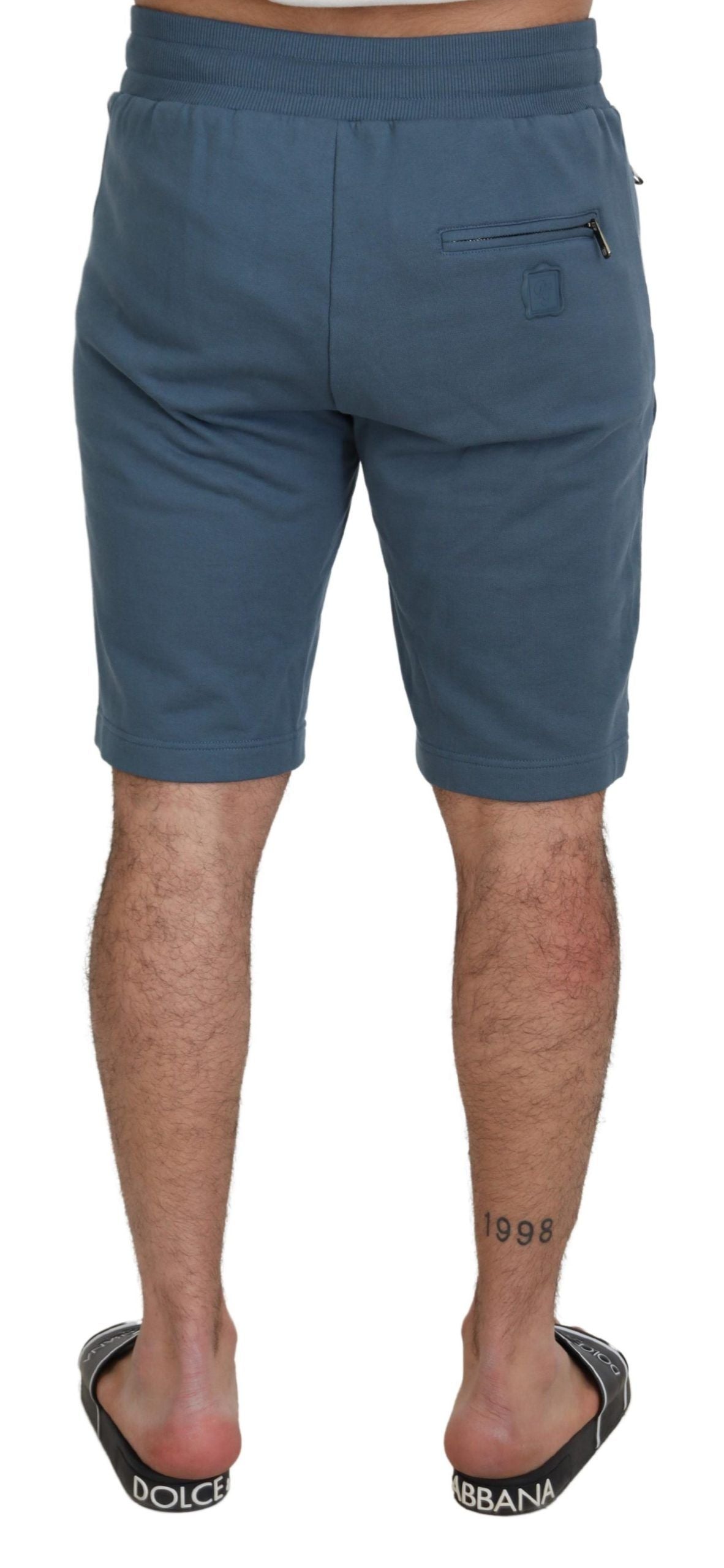 Dolce & Gabbana Blue Cotton Bermuda Casual Mens Shorts - Zeiniez