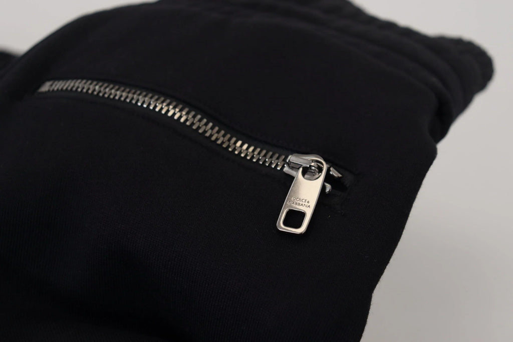 Dolce & Gabbana Black Cotton Bermuda Cargo Shorts - Zeiniez