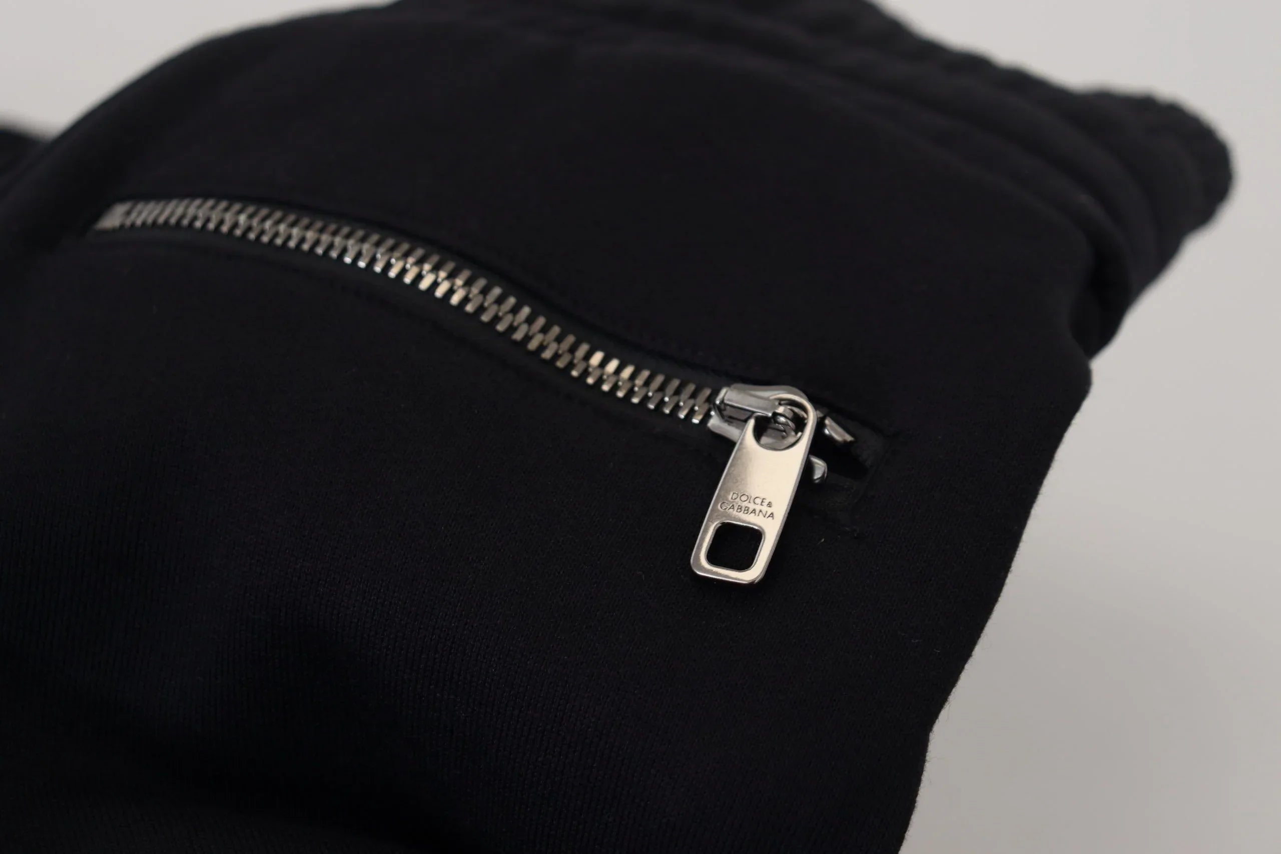 Dolce & Gabbana Black Cotton Bermuda Cargo Shorts - Zeiniez