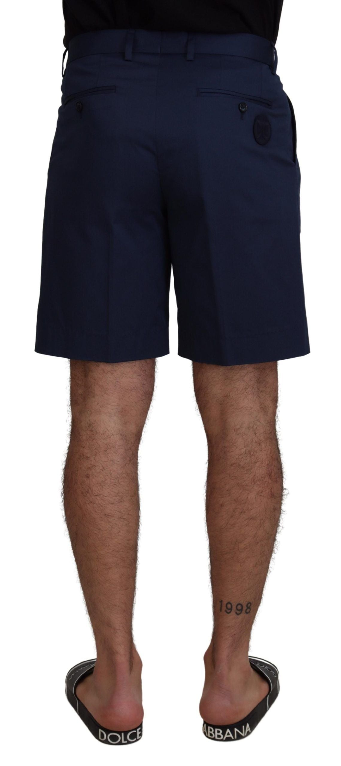 Dolce & Gabbana Blue Chinos Cotton Stretch Casual Shorts - Zeiniez