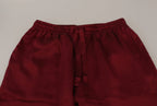 Dolce & Gabbana Bordeaux Silk DG Sleep Lounge Pants - Zeiniez