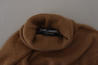 Dolce & Gabbana Beige Cashmere Turtleneck Pullover Sweater - Zeiniez