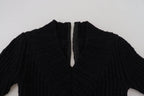 Dolce & Gabbana Black Wool Knitted Sheath Sweater Dress - Zeiniez