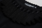 Dolce & Gabbana Black Tank Top Blouse Tassle Cotton Blouse - Zeiniez
