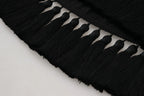 Dolce & Gabbana Black T-shirt Blouse Tassle Cotton Blouse - Zeiniez
