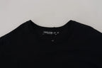 Dolce & Gabbana Black T-shirt Blouse Tassle Cotton Blouse - Zeiniez