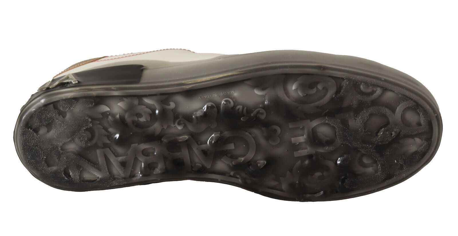 Dolce & Gabbana White Gold Leather Low Top Sneakers Casual Shoes - Zeiniez