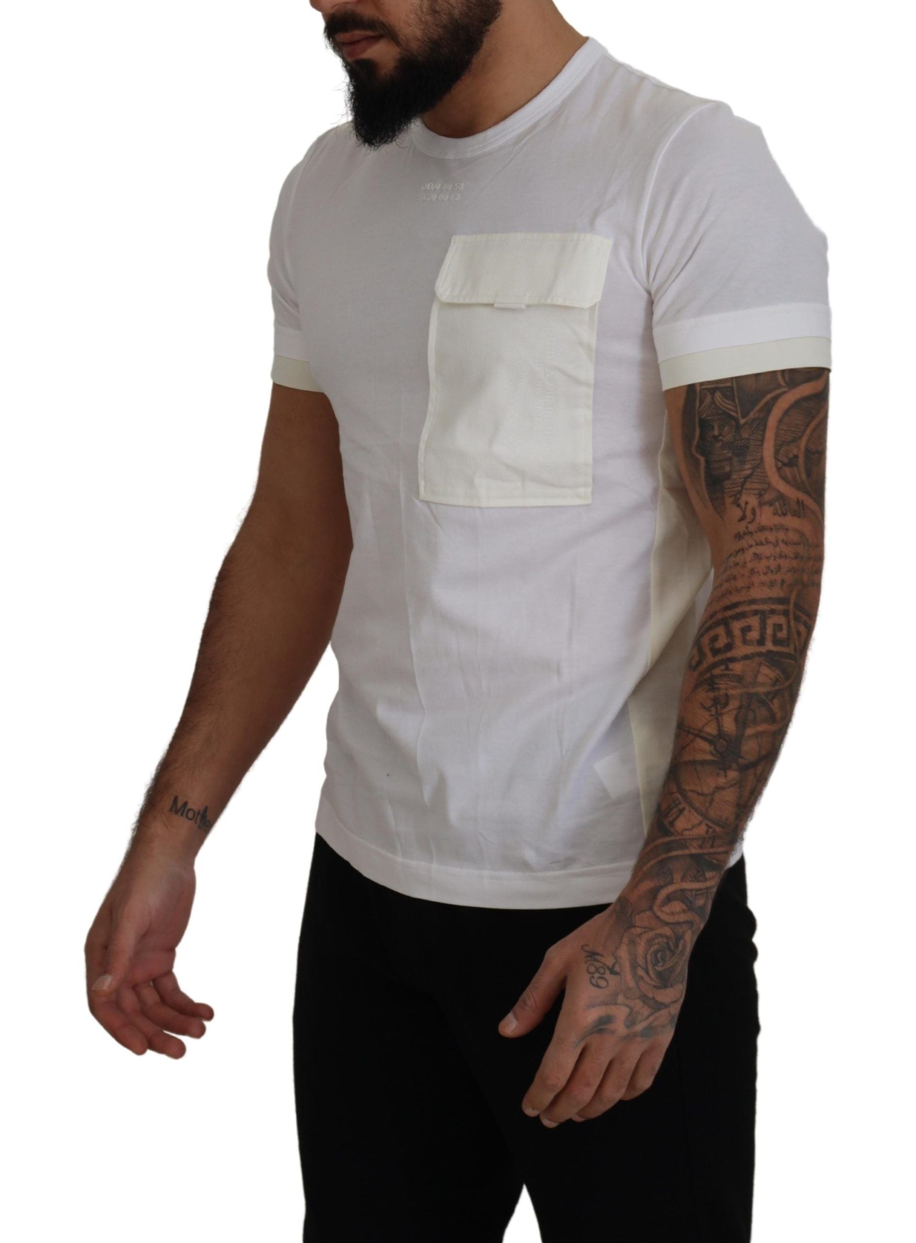 Dolce & Gabbana White Flap Pocket Short Sleeves T-shirt - Zeiniez