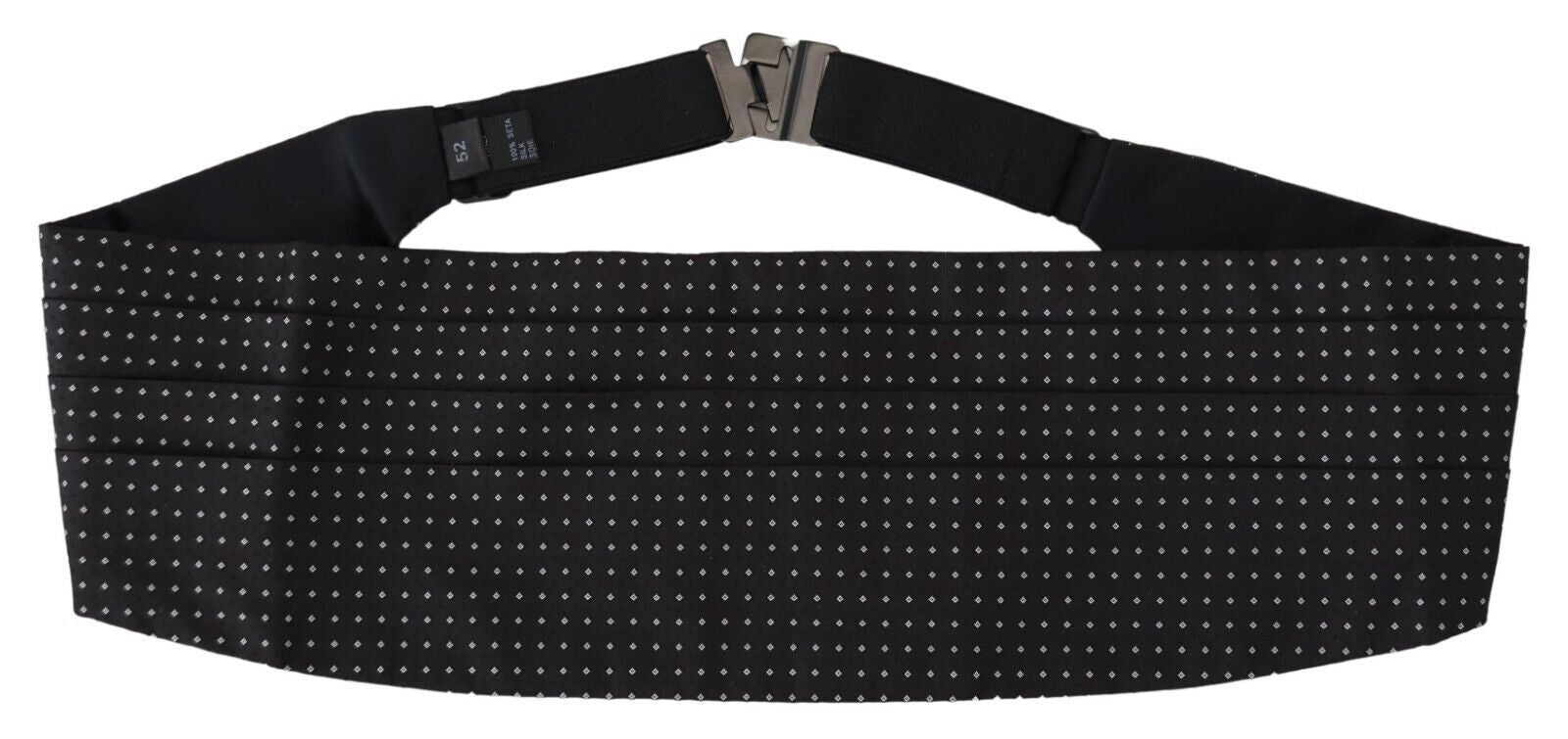 Dolce & Gabbana Black Polka Dot Wide Waist Men Belt Cummerband - Zeiniez